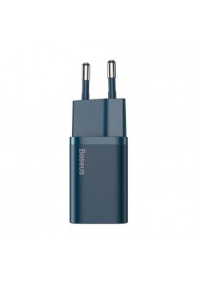 Мережевий зарядний пристрій Baseus Super Si Quick Charger 1C (1USB-C) 20W Blue (TZCCSUP-B03) + кабель Lightning