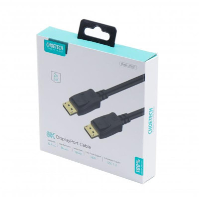 Кабель Choetech DisplayPort - DisplayPort (M/M), 2 м, Black (XDD01-BK)