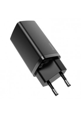 Мережевий зарядний пристрій Baseus GaN2 Lite Quick Charger (1USB, 1Type-C) QC/PD, 5A, 65W Black (CCGAN2L-B01)