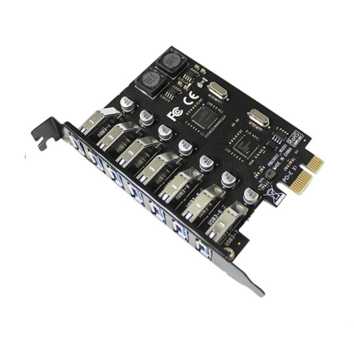 Контролер Voltronic (YT=C-PCI-Е=>7*USB3.0/23146) PCI-Е=>USB 3.0, 7 портів, 5Gbps, BOX