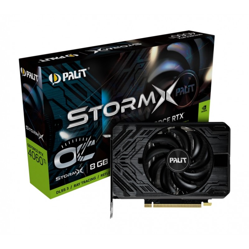 Відеокарта GF RTX 4060 Ti  8GB GDDR6 StormX OC Palit (NE6406TS19P1-1060F)