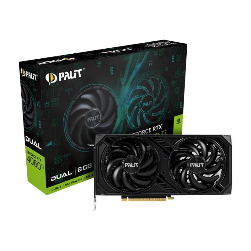 Відеокарта GF RTX 4060 Ti  8GB GDDR6 Dual Palit (NE6406T019P1-1060D)