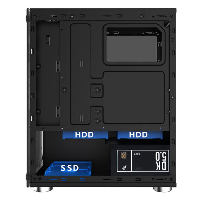 Корпус 1stPlayer X2-3B1 Black без БЖ