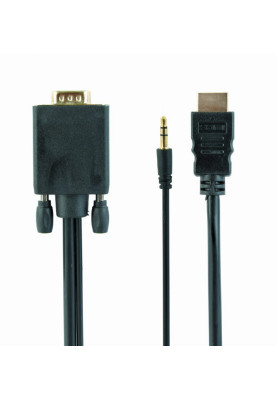 Кабель Cablexpert HDMI - VGA, (M/F), 5 м, Black (A-HDMI-VGA-03-5M)
