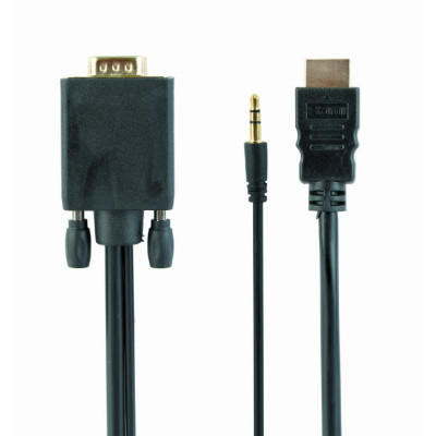 Кабель Cablexpert HDMI - VGA, (M/F), 5 м, Black (A-HDMI-VGA-03-5M) Кабель Cablexpert HDMI - VGA, (M/F), 5 м, Black (A-HDMI-VGA-03-5M)