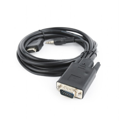 Кабель Cablexpert HDMI - VGA, (M/F), 5 м, Black (A-HDMI-VGA-03-5M) Кабель Cablexpert HDMI - VGA, (M/F), 5 м, Black (A-HDMI-VGA-03-5M)