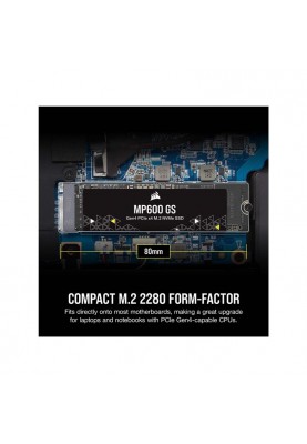 Накопичувач SSD 1TB M.2 NVMe Corsair MP600 GS M.2 2280 PCIe Gen4.0 x4 3D TLC (CSSD-F1000GBMP600GS)