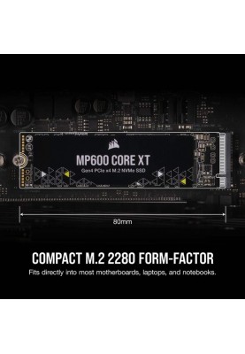 Накопичувач SSD 2TB M.2 NVMe Corsair MP600 Core XT M.2 2280 PCIe Gen4.0 x4 3D QLC (CSSD-F2000GBMP600CXT)