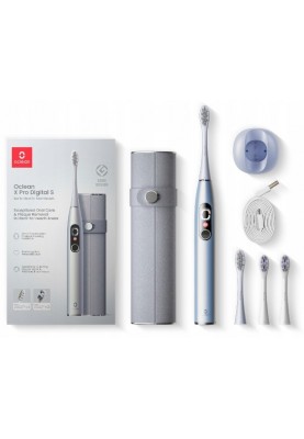 Розумна зубна електрощітка Oclean X Pro Digital Set Electric Toothbrush Glamour Silver (6970810552584)