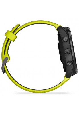 Смарт-годинник Garmin Forerunner 965 Carbon Gray DLC Titanium Bezel with Black Case/Amp Yellow/Black Silicone Band (010-02809-82)