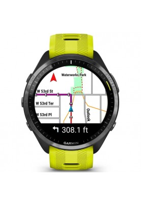 Смарт-годинник Garmin Forerunner 965 Carbon Gray DLC Titanium Bezel with Black Case/Amp Yellow/Black Silicone Band (010-02809-82)