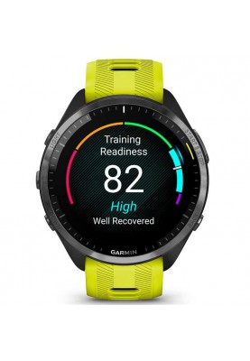 Смарт-годинник Garmin Forerunner 965 Carbon Gray DLC Titanium Bezel with Black Case/Amp Yellow/Black Silicone Band (010-02809-82)