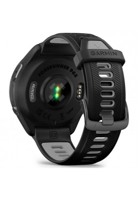 Смарт-годинник Garmin Forerunner 965 Carbon Gray DLC Titanium Bezel with Black Case and Black/Powder Gray Silicone Band (010-02809-80)