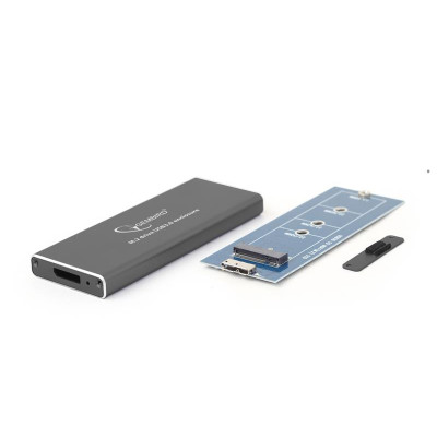 Зовнішня кишеня Gembird для підключення SSD M.2, USB 3.0, алюміній, Black (EE2280-U3C-01)
