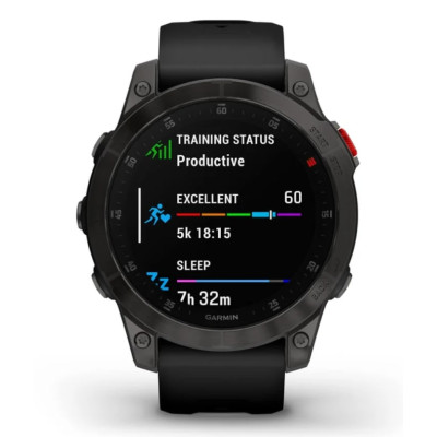 Смарт-годинник Garmin Epix 2 Sapphire Black/Titanium DLC with Black Band (010-02582-10)