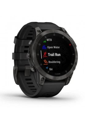 Смарт-годинник Garmin Epix 2 Sapphire Black/Titanium DLC with Black Band (010-02582-10)