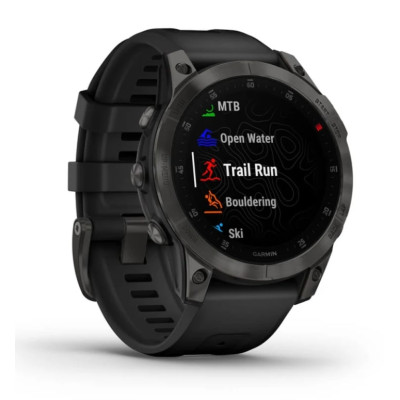 Смарт-годинник Garmin Epix 2 Sapphire Black/Titanium DLC with Black Band (010-02582-10)