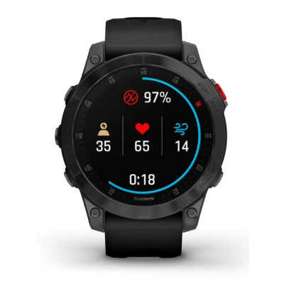 Смарт-годинник Garmin Epix 2 Sapphire Black/Titanium DLC with Black Band (010-02582-10)