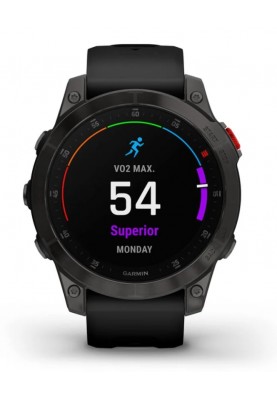 Смарт-годинник Garmin Epix 2 Sapphire Black/Titanium DLC with Black Band (010-02582-10)