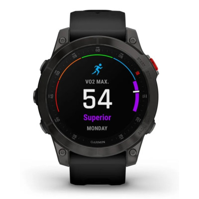 Смарт-годинник Garmin Epix 2 Sapphire Black/Titanium DLC with Black Band (010-02582-10)