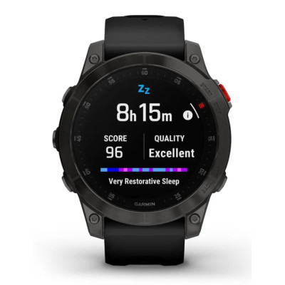 Смарт-годинник Garmin Epix 2 Sapphire Black/Titanium DLC with Black Band (010-02582-10)