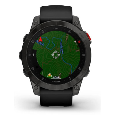 Смарт-годинник Garmin Epix 2 Sapphire Black/Titanium DLC with Black Band (010-02582-10)