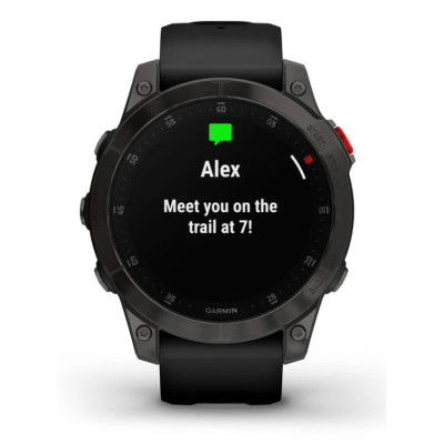 Смарт-годинник Garmin Epix 2 Sapphire Black/Titanium DLC with Black Band (010-02582-10)