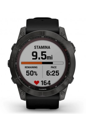 Смарт-годинник Garmin Fenix 7X Sapphire Solar Black DLC Titanium with Black Band (010-02541-45)