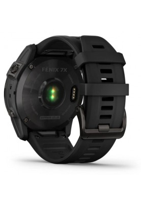 Смарт-годинник Garmin Fenix 7X Sapphire Solar Black DLC Titanium with Black Band (010-02541-45)