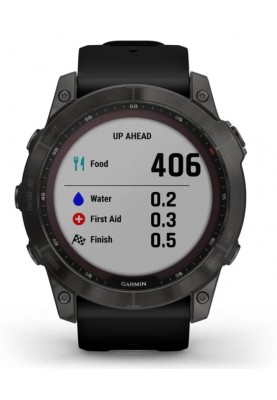 Смарт-годинник Garmin Fenix 7X Sapphire Solar Carbon Gray DLC Titanium with Black Band (010-02541-34)