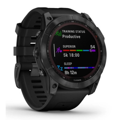 Смарт-годинник Garmin Fenix 7X Solar Slate Gray with Black Band (010-02541-0A)
