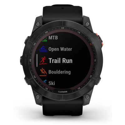 Смарт-годинник Garmin Fenix 7X Solar Slate Gray with Black Band (010-02541-0A)
