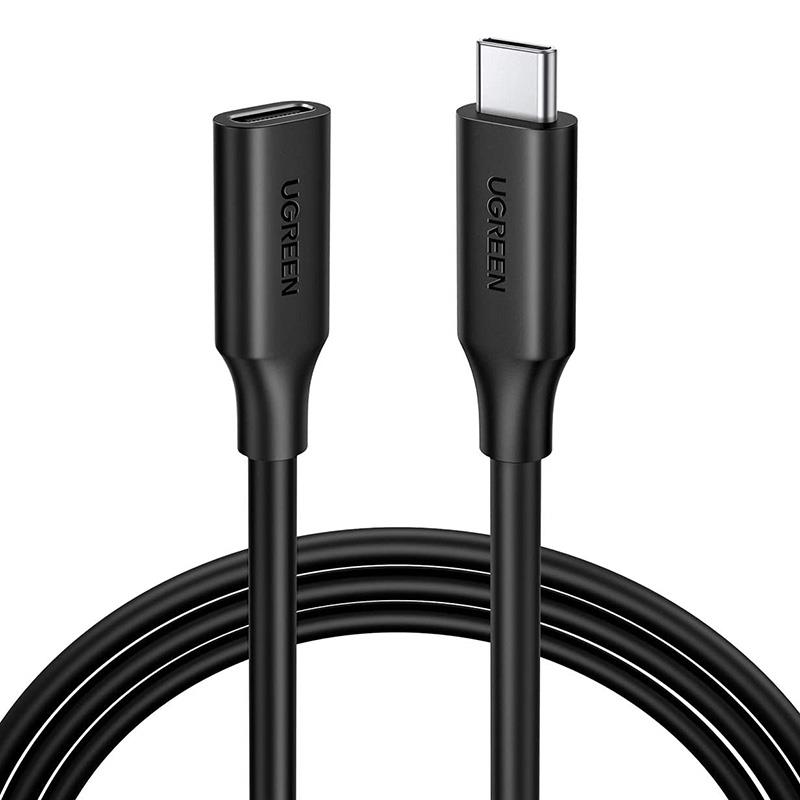 Кабель-подовжувач Ugreen US353 USB-C - USB-C (AM-AF), 1 м, Black (10387)