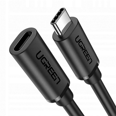 Кабель-подовжувач Ugreen US353 USB-C-USB-C (AM-AF), 1 м, Black (10387)