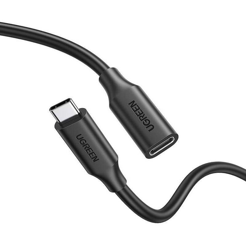 Кабель-подовжувач Ugreen US353 USB-C - USB-C (AM-AF), 1 м, Black (10387)