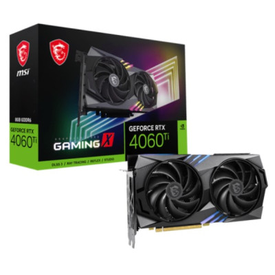 Відеокарта GF RTX 4060 Ti  8GB GDDR6 Gaming X MSI (GeForce RTX 4060 Ti GAMING X 8G)