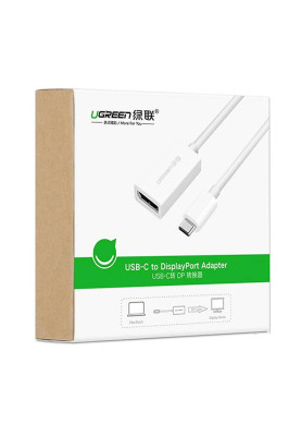 Адаптер Ugreen MM130 DisplayPort - USB Type-C (F/M), Gray (40372)