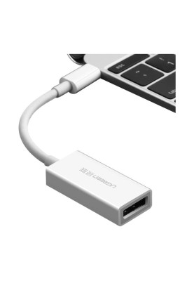 Адаптер Ugreen MM130 DisplayPort - USB Type-C (F/M), Gray (40372)