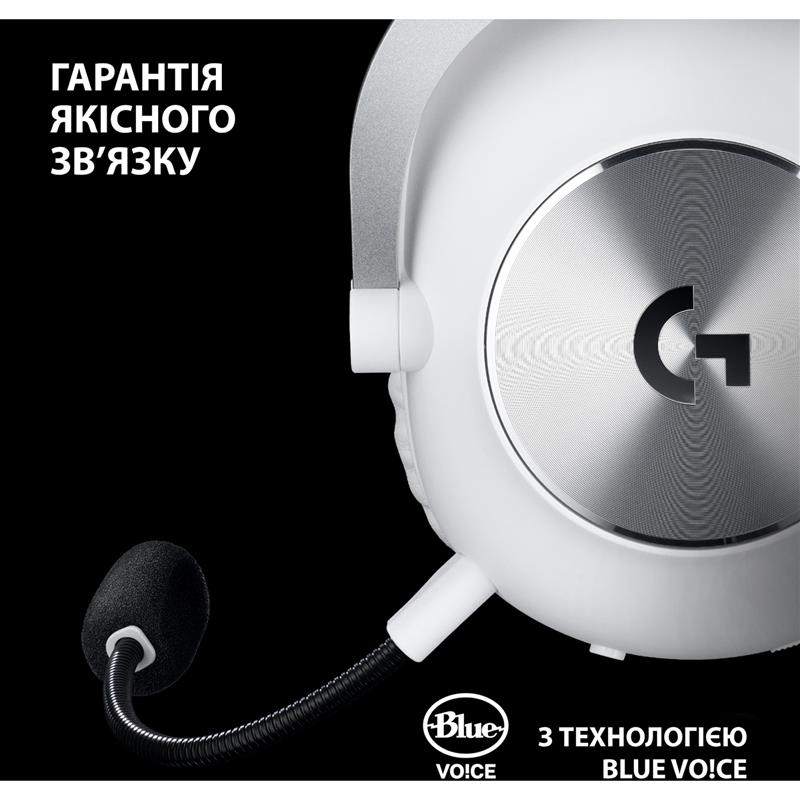 Гарнітура Logitech G Pro X2 Wireless LightSpeed White (981-001269)