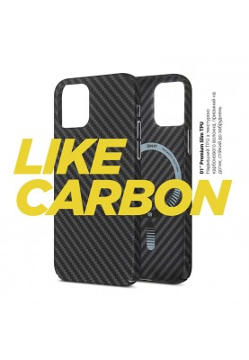 Чохол-накладка Armorstandart LikeCarbon MagCase для Apple iPhone 13 Black (ARM66360)