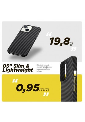 Чохол-накладка Armorstandart LikeCarbon MagCase для Apple iPhone 13 Black (ARM66360)