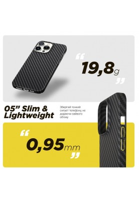 Чохол-накладка Armorstandart LikeCarbon MagCase для Apple iPhone 13 Pro Max Black (ARM66362)