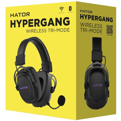 Гарнiтура Hator Hypergang 7.1 Wireless Black (HTA-850)