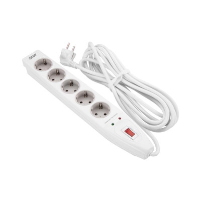 Мережевий фільтр 2E 5хSchuko, 5 м (2E-SP515M5WH)