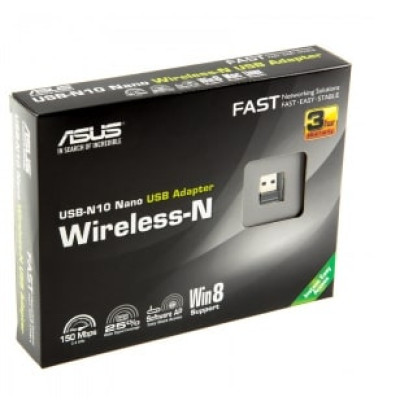 Бездротовий адаптер Asus USB-N10 Nano B1 (90IG05E0-MO0R00) Бездротовий адаптер Asus USB-N10 Nano B1 (90IG05E0-MO0R00)