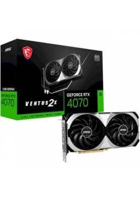 Відеокарта GF RTX 4070 12GB GDDR6X Ventus 2X OC MSI (GeForce RTX 4070 VENTUS 2X 12G OC)