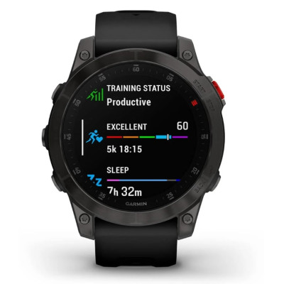 Смарт-годинник Garmin Epix 2 Sapphire Black/Titanium DLC with Black Band (010-02582-18)