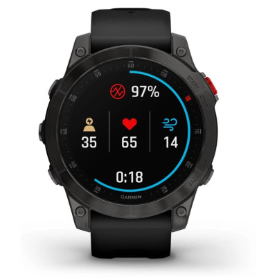 Смарт-годинник Garmin Epix 2 Sapphire Black/Titanium DLC with Black Band (010-02582-18)