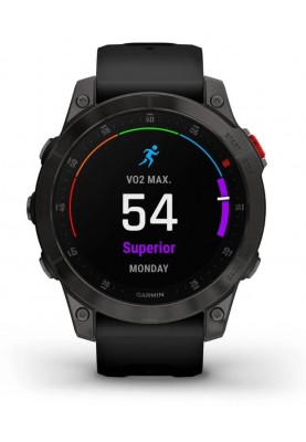 Смарт-годинник Garmin Epix 2 Sapphire Black/Titanium DLC with Black Band (010-02582-18)