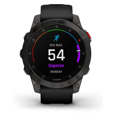 Смарт-годинник Garmin Epix 2 Sapphire Black/Titanium DLC with Black Band (010-02582-18)